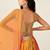 ORANGE PINK BANDHANI PRINT WITH SEQUINCE EMBROIDERY ORGANZA DESIGNER INDIAN FESTIVE PARTY WEAR LEHENGA CHOLI