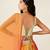 ORANGE PINK BANDHANI PRINT SEQUINCE EMBROIDERY ORGANZA LEHENGA CHOLI