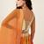 ORANGE PINK BANDHANI PRINT SEQUINCE EMBROIDERY ORGANZA LEHENGA CHOLI