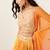 ORANGE PINK BANDHANI PRINT WITH SEQUINCE EMBROIDERY ORGANZA DESIGNER INDIAN FESTIVE PARTY WEAR LEHENGA CHOLI
