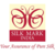 Lavender and cream pure zari silk saree with silk mark certified