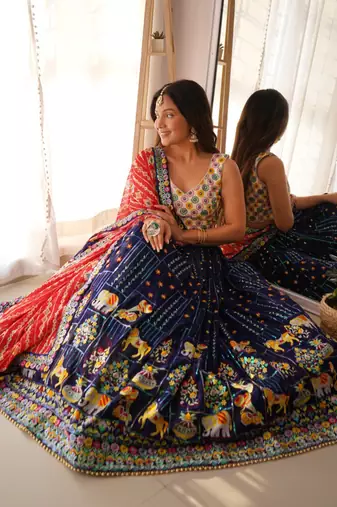 Embroidered Work Flared Lehenga choli With Dupatta