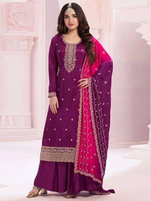 PLUS SIZE SEMI STITCHED EMBROIDERED SUIT 1