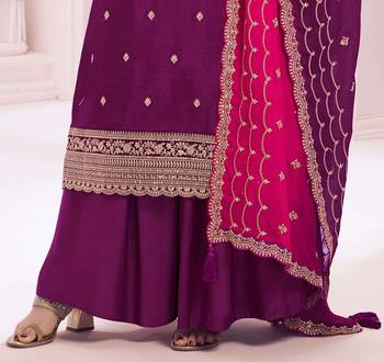 PLUS SIZE SEMI STITCHED EMBROIDERED SUIT 3