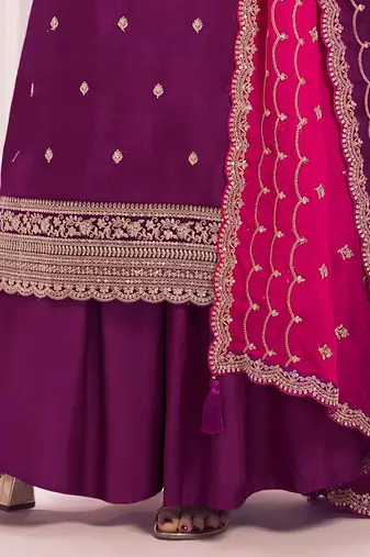 PLUS SIZE SEMI STITCHED  EMBROIDERED SUIT