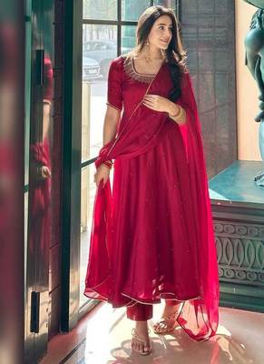 Designer Festival Wear Gown Suit Set With Dupatta Ethnic Wear Anarkali Suit Set 3