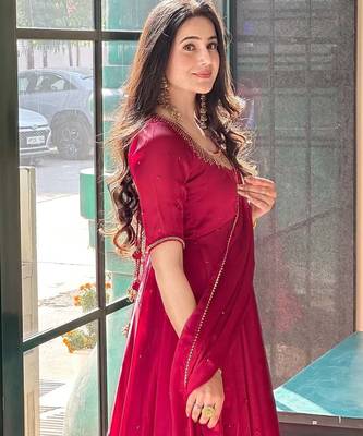 Designer Festival Wear Gown Suit Set With Dupatta Ethnic Wear Anarkali Suit Set 4