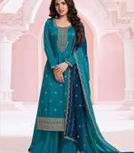 PLUS SIZE SEMI STITCHED  EMBROIDERED SUIT