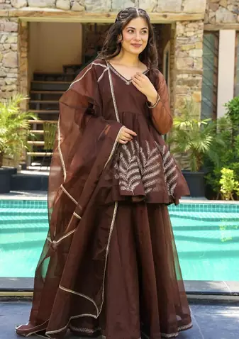 Embroidered Work Beautiful Designer Kurti Set With Dupatta Party Wear Stylish Suit Set