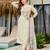 Women Pista Colour Multi sequin Embroidered Kurta Pant Dupatta Set