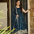 Teal Silk Embroidered Suit Set With Dupatta