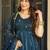 Teal Silk Embroidered Suit Set With Dupatta
