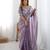 Tissue silk purple saree with tissue silk blouse