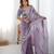 Tissue silk purple saree with tissue silk blouse