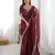 Tissue silk maroon saree with tissue silk blouse