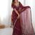 Tissue silk maroon saree with tissue silk blouse