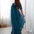 Tissue silk blue saree with tissue silk blouse