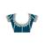 Tissue silk blue saree with tissue silk blouse