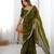 Tissue silk green saree with tissue silk blouse