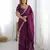 Tissue silk purple saree with tissue silk blouse