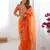Organza orange saree with organza blouse