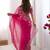 Organza pink saree with organza blouse