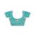 Organza turquoise blue saree with organza blouse