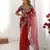 Organza red saree with organza blouse