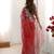 Organza red saree with organza blouse