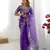 Organza purple saree with organza blouse