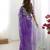 Organza purple saree with organza blouse