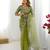 Organza green saree with organza blouse