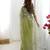 Organza green saree with organza blouse