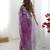 Organza purple saree with organza blouse