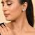 Silver-toned floral cz stud earrings