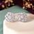 Silver-toned floral cz stud earrings