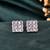 Silver-plated stud earrings for women with american diamond