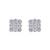 Silver-plated stud earrings for women with american diamond
