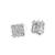 Silver-plated stud earrings for women with american diamond