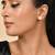 Silver floral stud earrings for women