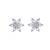 Silver floral stud earrings for women