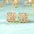Gold-plated square stud earrings
