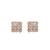 Gold-plated square stud earrings