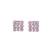 Gold-plated grid stud earrings