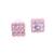 Gold-plated grid stud earrings
