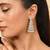 Silver-plated americandaimond layered drop earrings