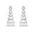 Silver-plated americandaimond layered drop earrings