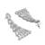 Silver-plated americandaimond layered drop earrings