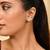 Silver-toned  ad stud earrings for women