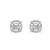Silver-toned  ad stud earrings for women